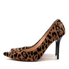 Jimmy Choo Leopard Print Pony Pointed Pumps - Size 36.5