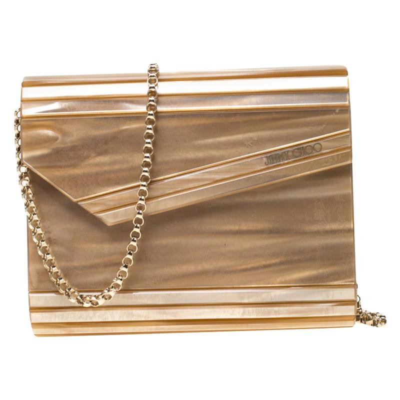 jimmy choo candy clutch gold