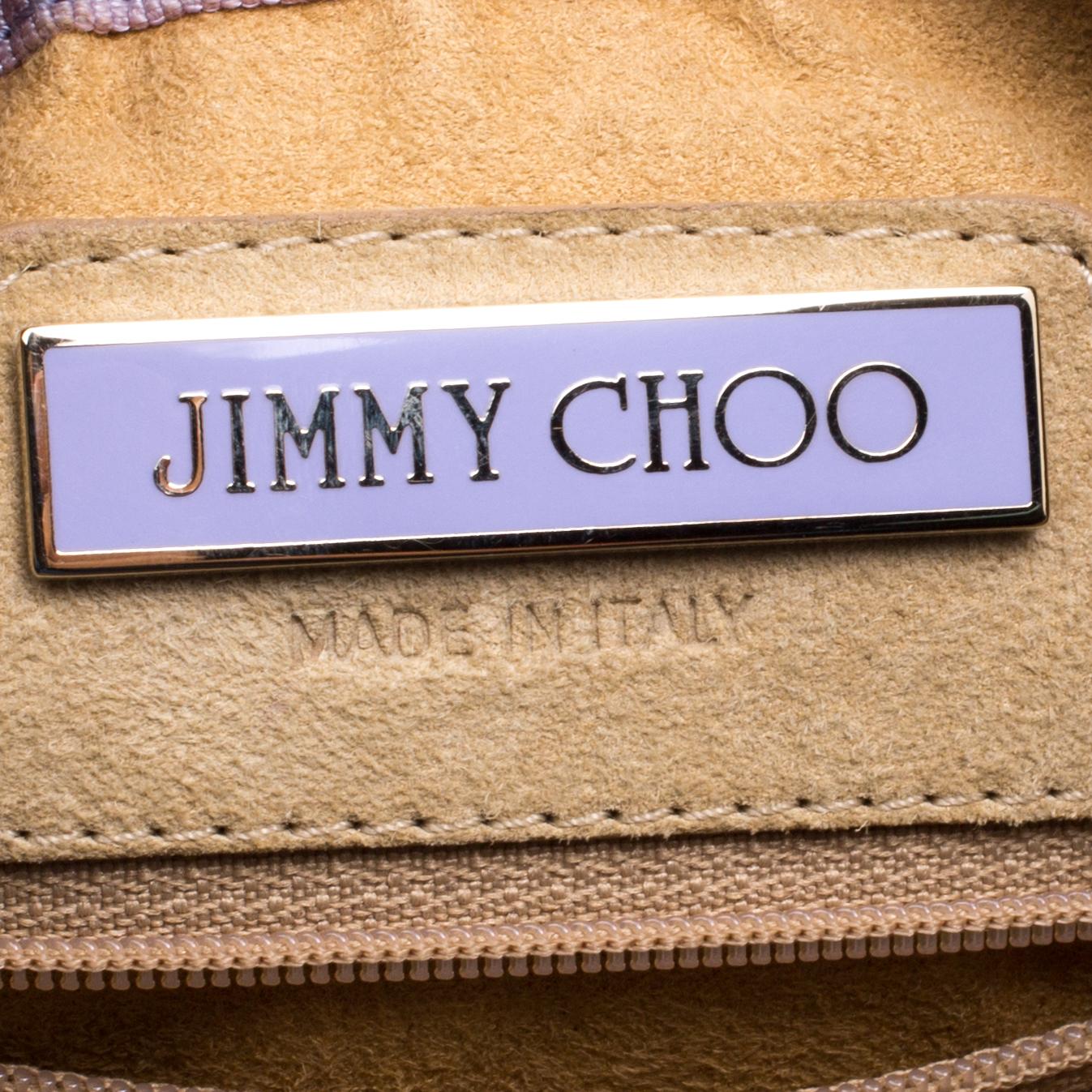 Jimmy Choo - Sac à main en daim marron clair Swarovski Grant Hobo en vente 2