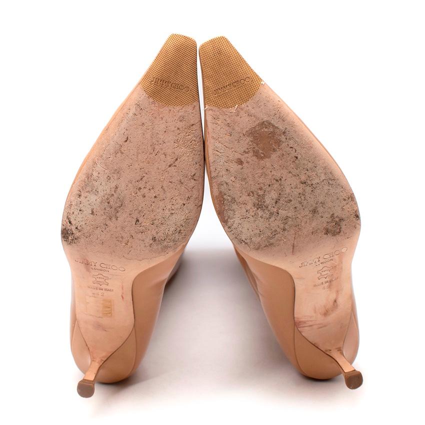 Jimmy Choo Light Camel Leather Kitten Heeled Long Boots - US 11 For Sale 1