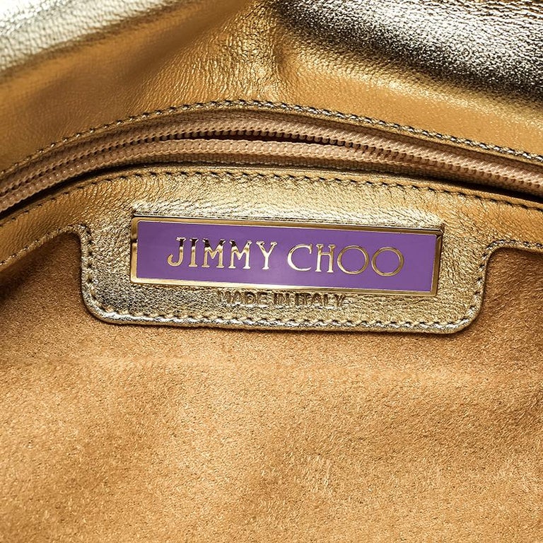 Jimmy Choo Light Gold Leather Shoulder Bag For Sale at 1stDibs