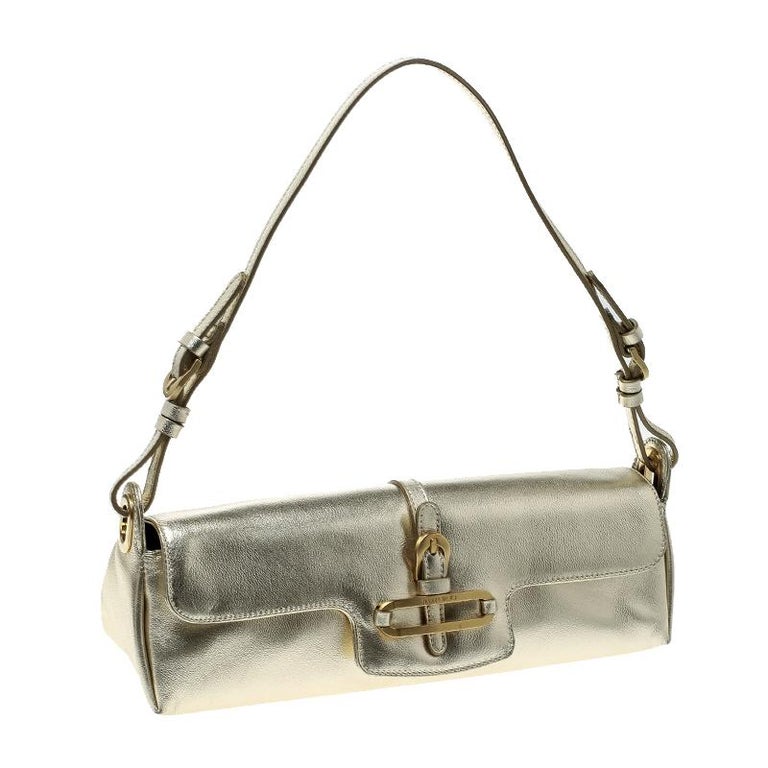 Jimmy Choo Light Gold Leather Shoulder Bag For Sale at 1stDibs
