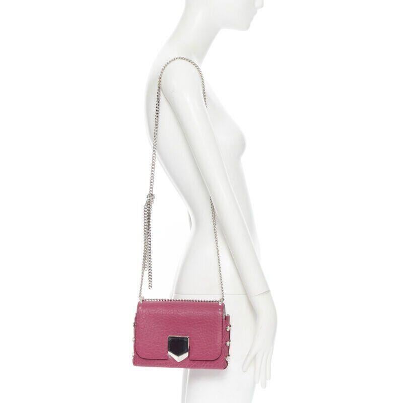 JIMMY CHOO Lockett Petite fuschia pink grainy leather buckle shoulder bag
Reference: TGAS/A06090
Brand: Jimmy Choo
Model: Lockett
Material: Leather
Color: Pink
Pattern: Solid
Closure: Clasp
Extra Details: Fuchsia pink grainy leather Jimmy Choo