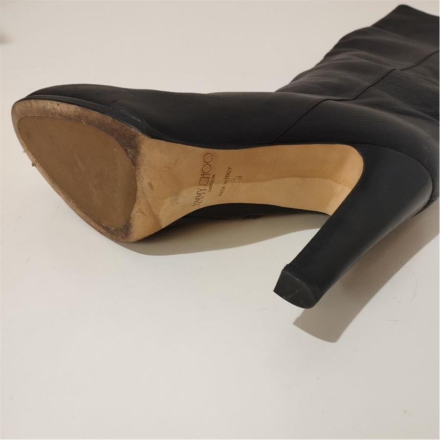 Jimmy Choo London Leather boots size 39 In Excellent Condition For Sale In Gazzaniga (BG), IT