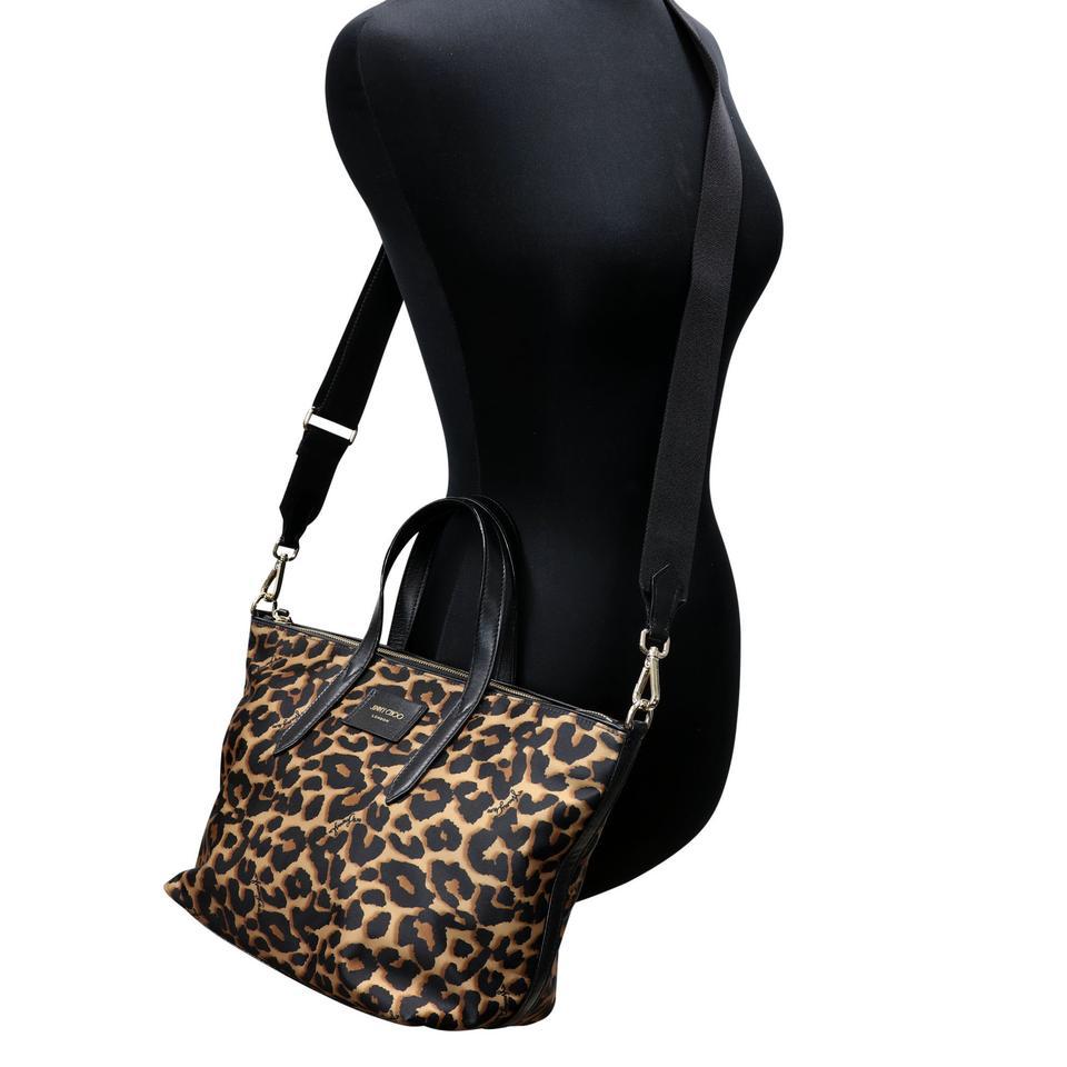 Jimmy Choo London Leopard Leather detail Canvas Cross Body Bag JC-B0510P-0001 2