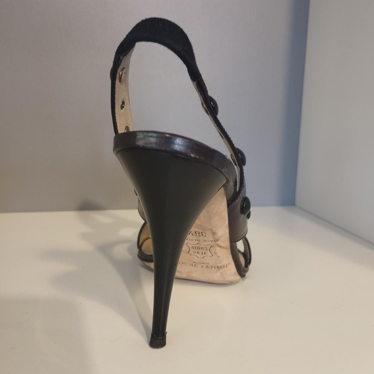 Jimmy Choo London Patent Leather Sandals IT 38.5 For Sale 1