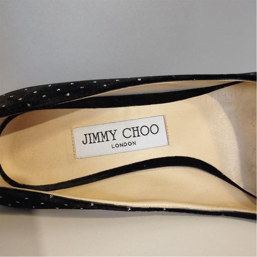 Jimmy Choo London Velvet décolleté size 39 In Excellent Condition For Sale In Gazzaniga (BG), IT