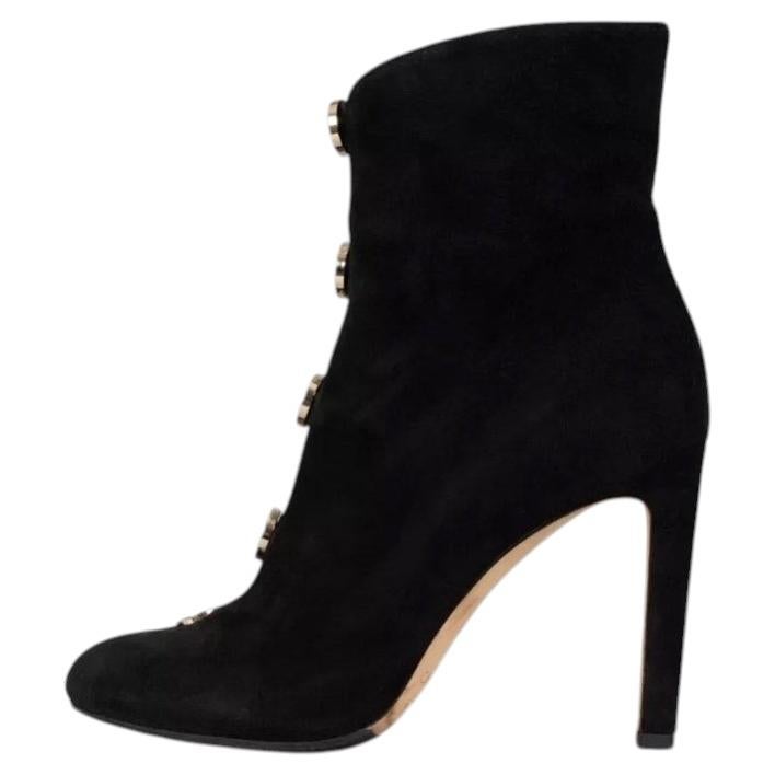 Jimmy Choo Loretta Black Suede Ankle Boots - Sz 39