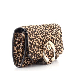 Jimmy Choo Madeline Chain Wallet Printed Pony Hair Small