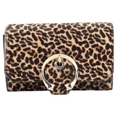 Jimmy Choo Madeline Chain Wallet Printed Pony Hair Small