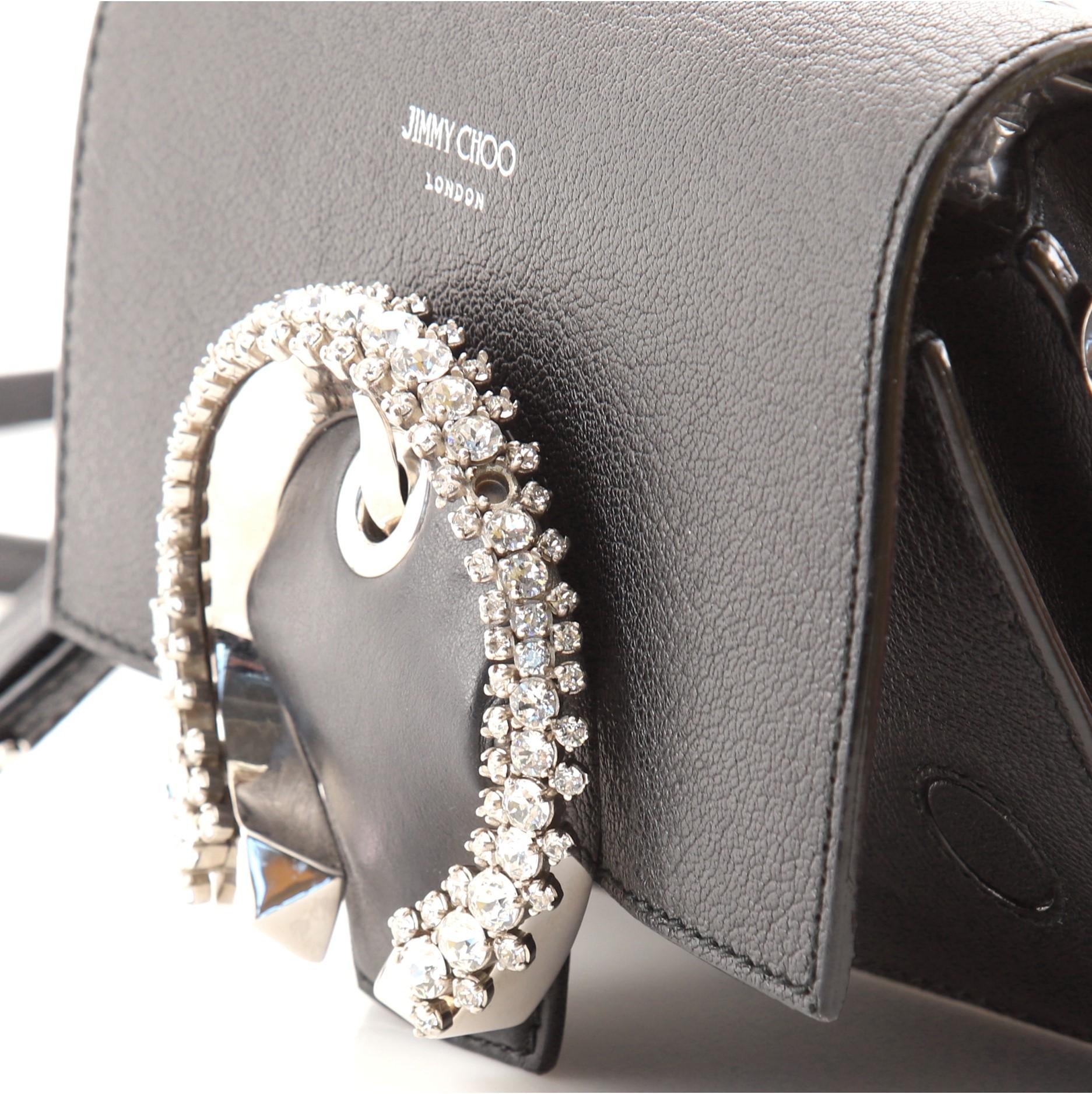 Jimmy Choo Madeline Umhängetasche aus Leder mit Kristallen Klein 1