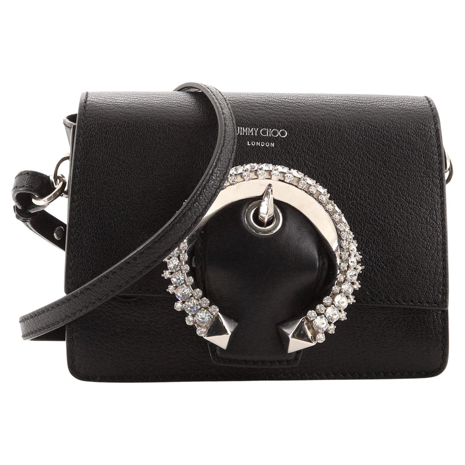 Jimmy Choo Madeline Handbag Leather with Crystals Small at 1stDibs