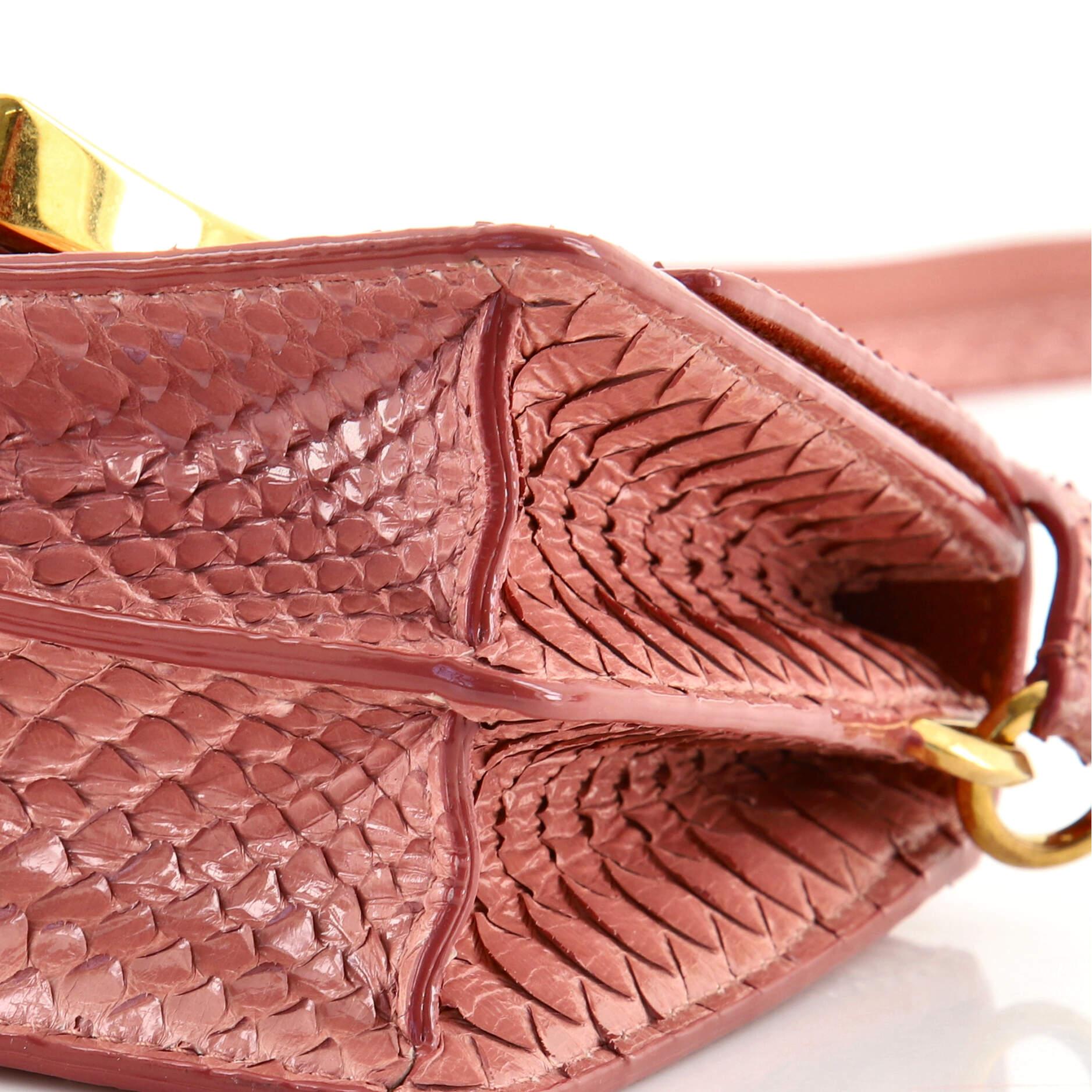 Jimmy Choo Madeline Shoulder Bag Python Small In Good Condition In NY, NY