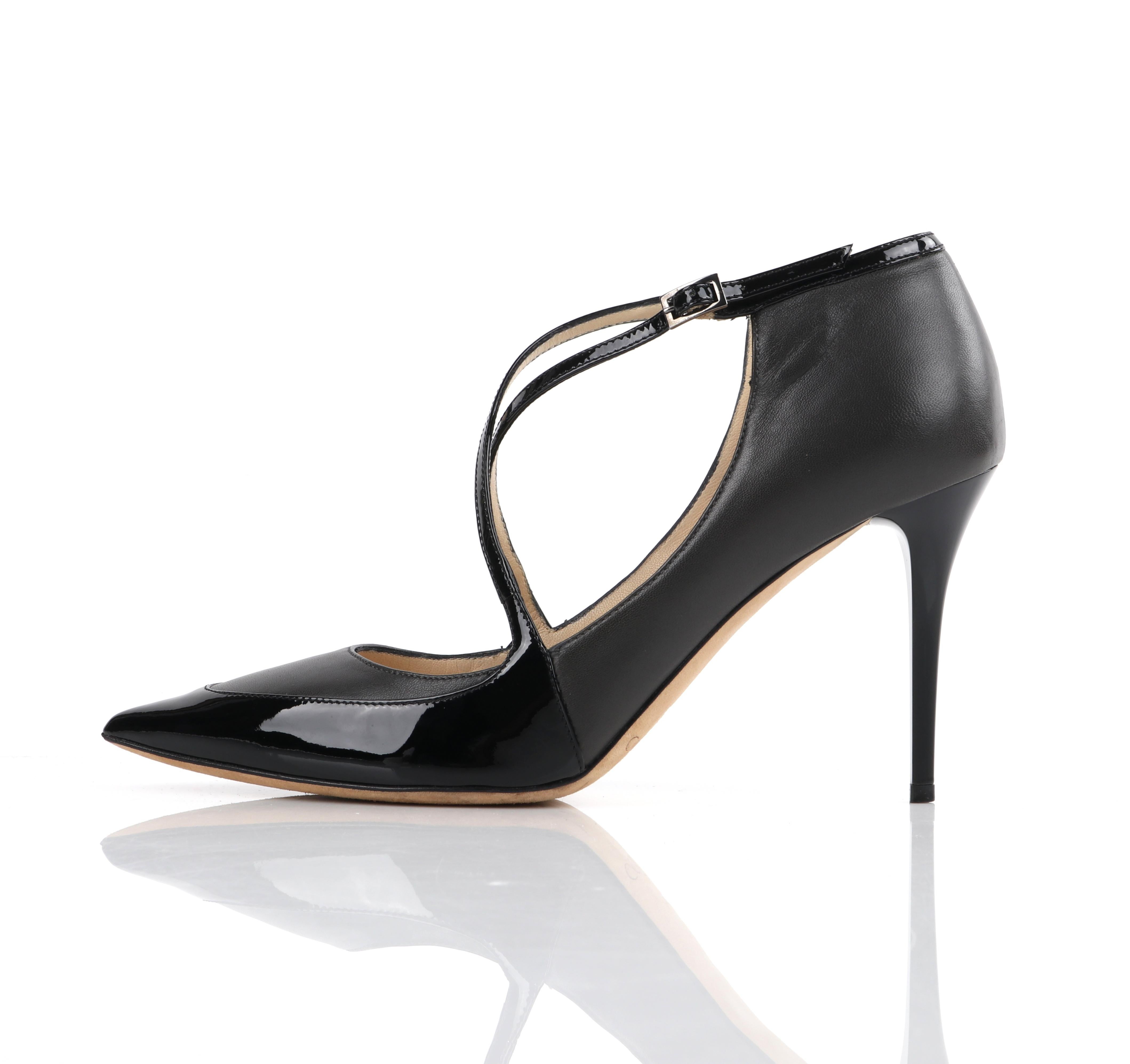 gray leather heels