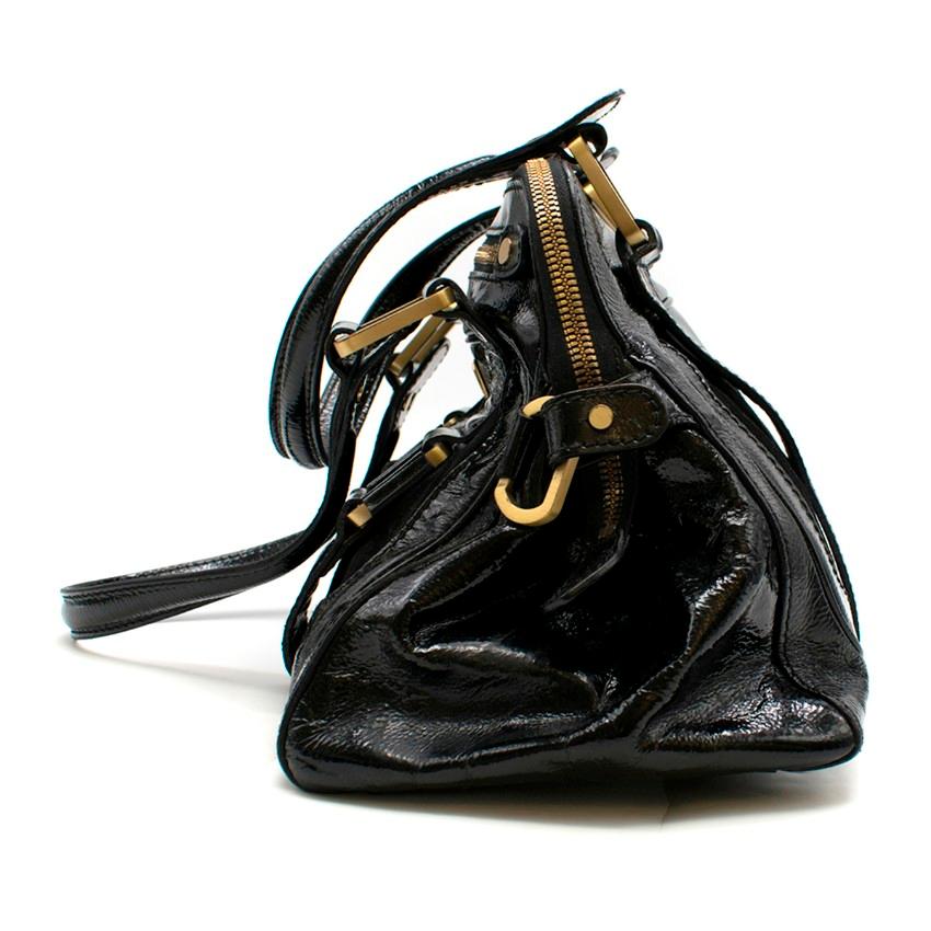 patent leather handbags black
