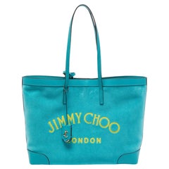 Jimmy Choo - Fourre-tout E/W Nine2Five Malibu/Light en toile et cuir doré