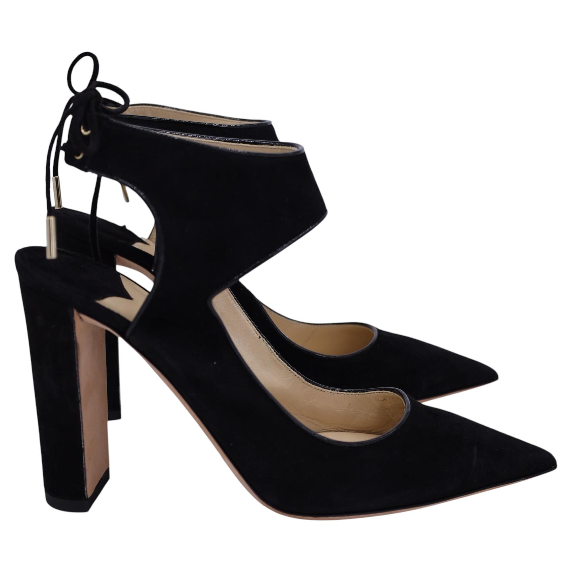 Pre-owned Jimmy Choo Mazey 100 Pumps In Black Suede