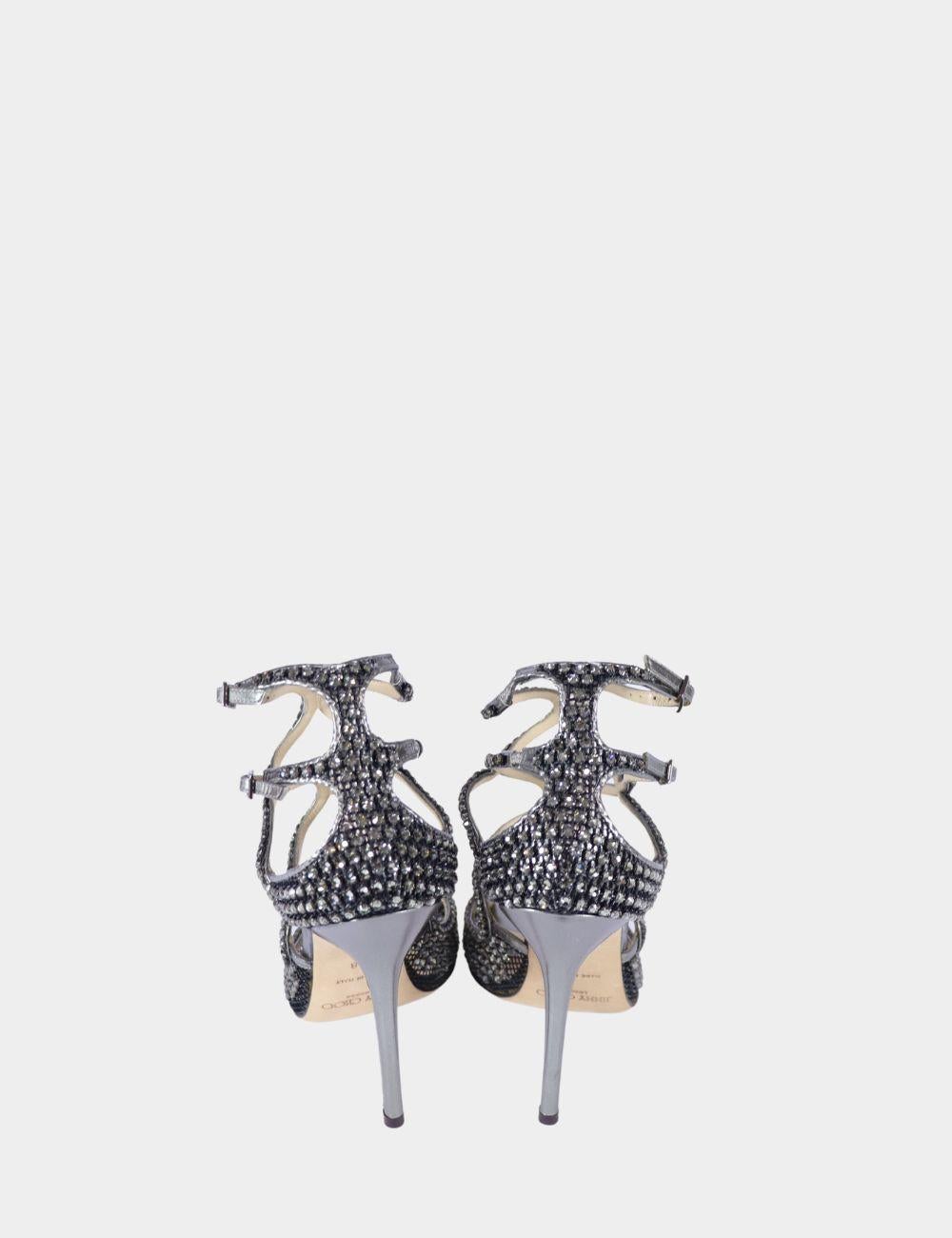 Jimmy Choo Sandalias con adornos metálicos talla EU 38 Gris