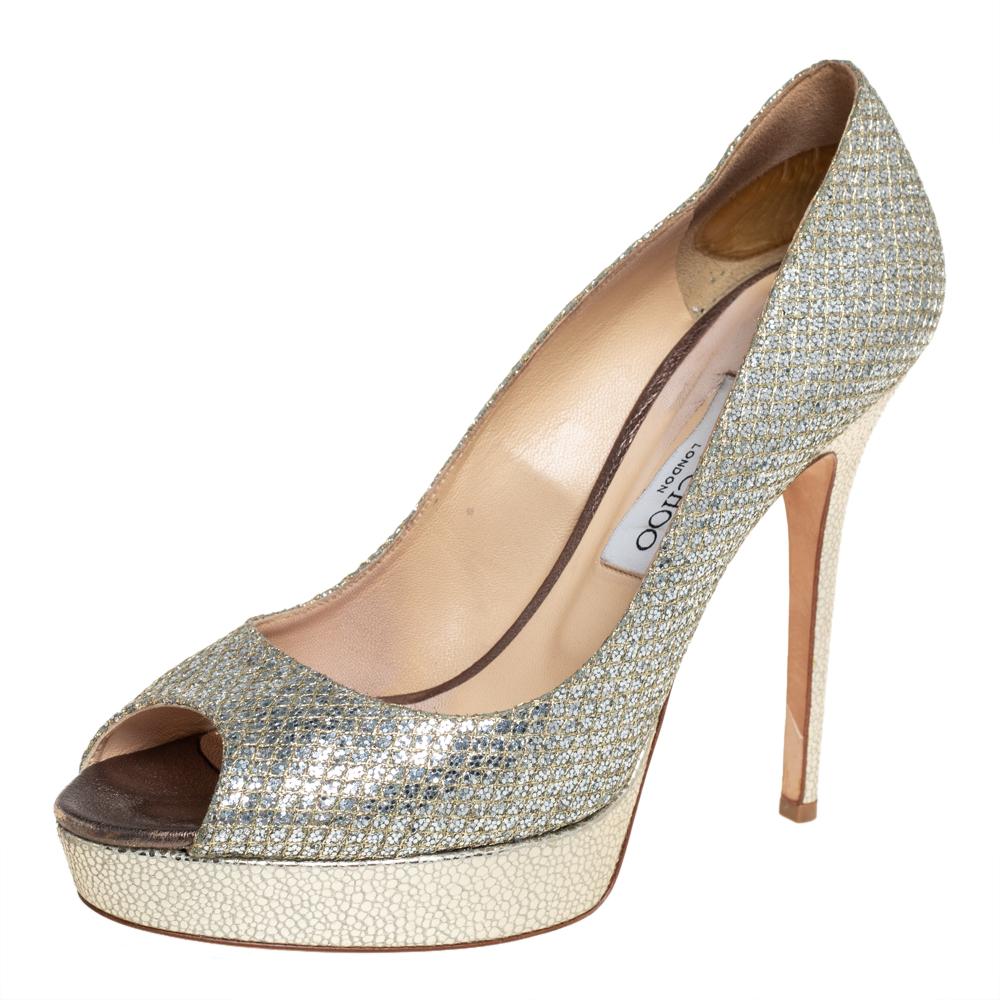 peep toe glitter heels