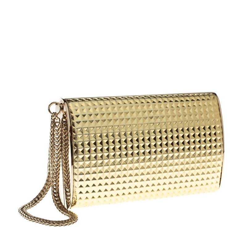 jimmy choo golden clutch