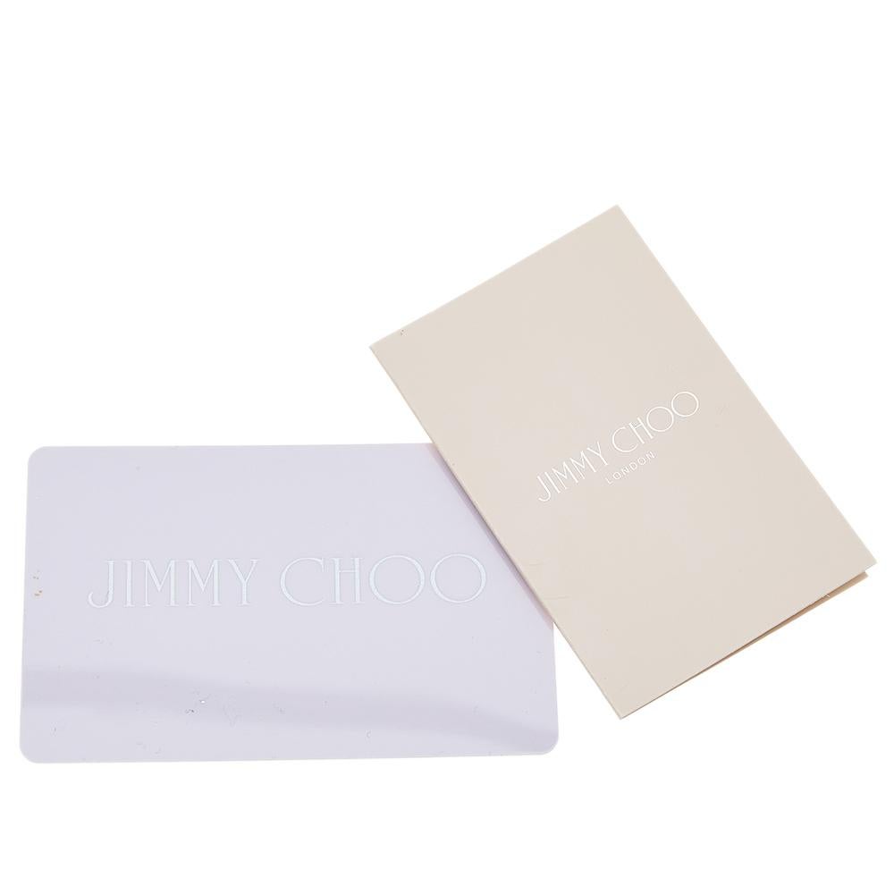 Jimmy Choo Metallic Gold Leather and Glitter Reese Clutch 3
