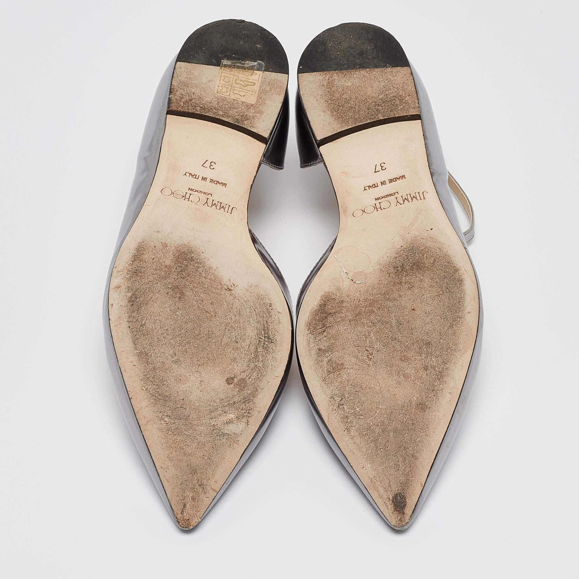 Jimmy Choo - Chaussures à lanières Lucy en cuir gris métallisé, taille 37 en vente 1