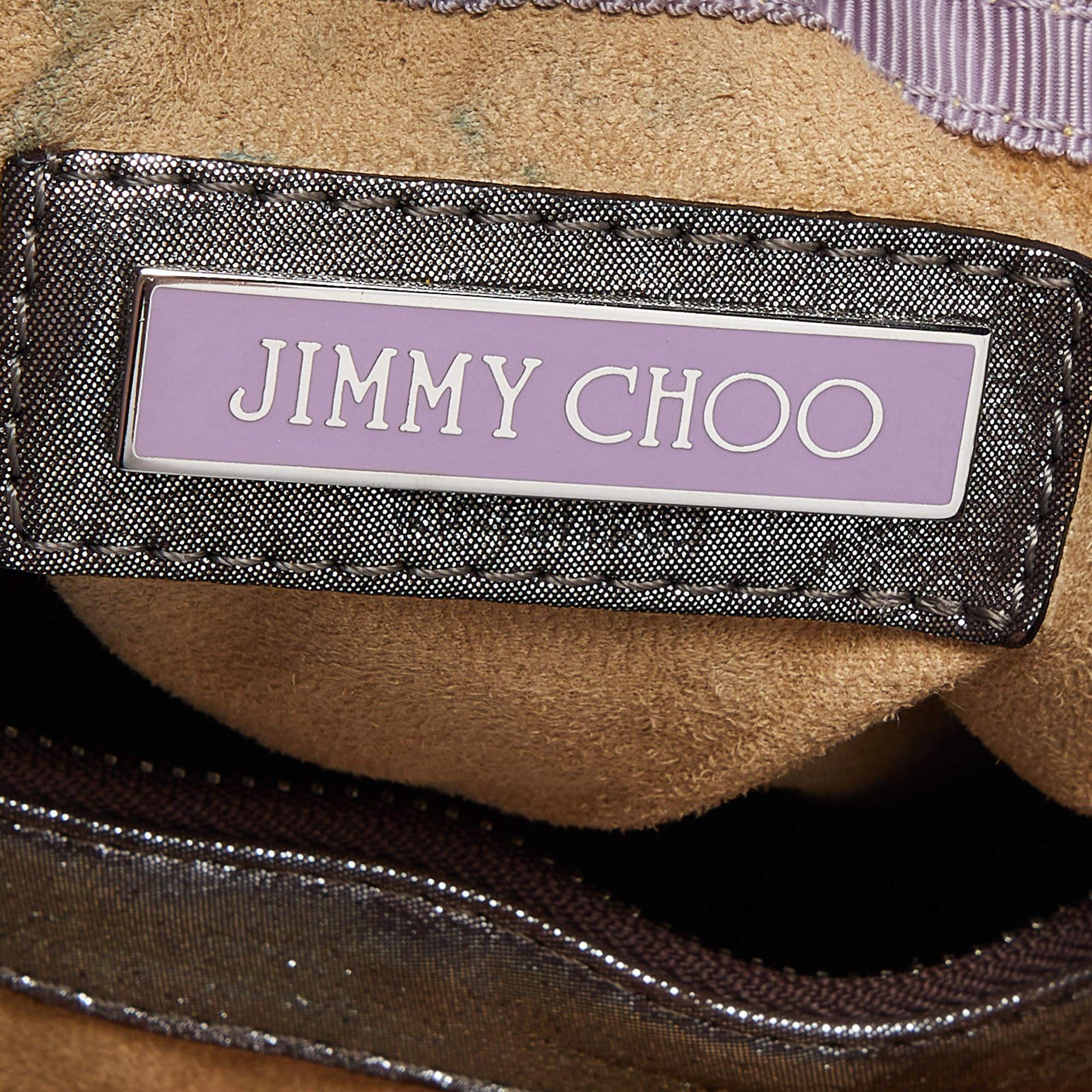 Jimmy Choo Hobo en cuir irisé métallisé en vente 5