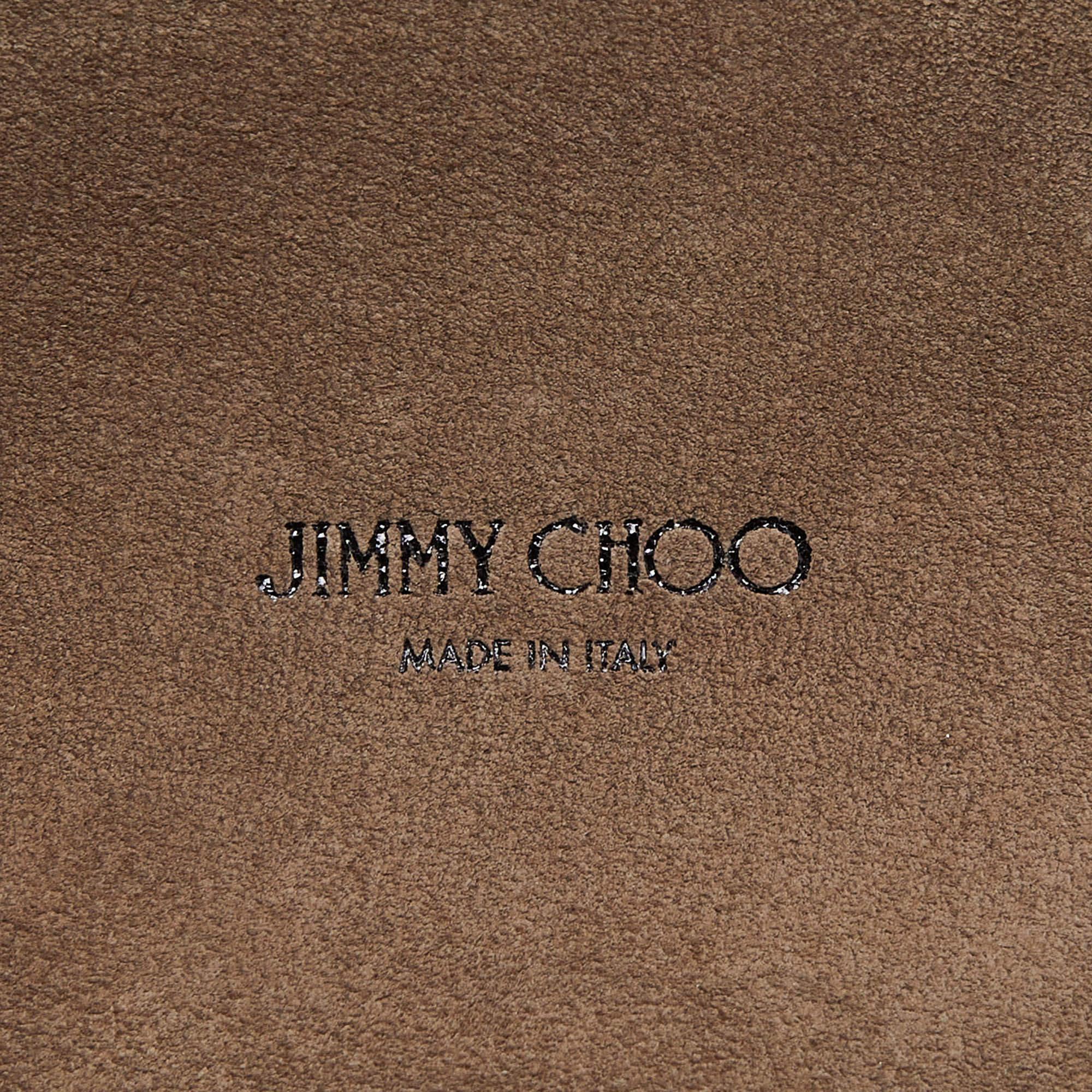 Jimmy Choo Metallic Leather Lockett City Shoulder Bag In Good Condition For Sale In Dubai, Al Qouz 2