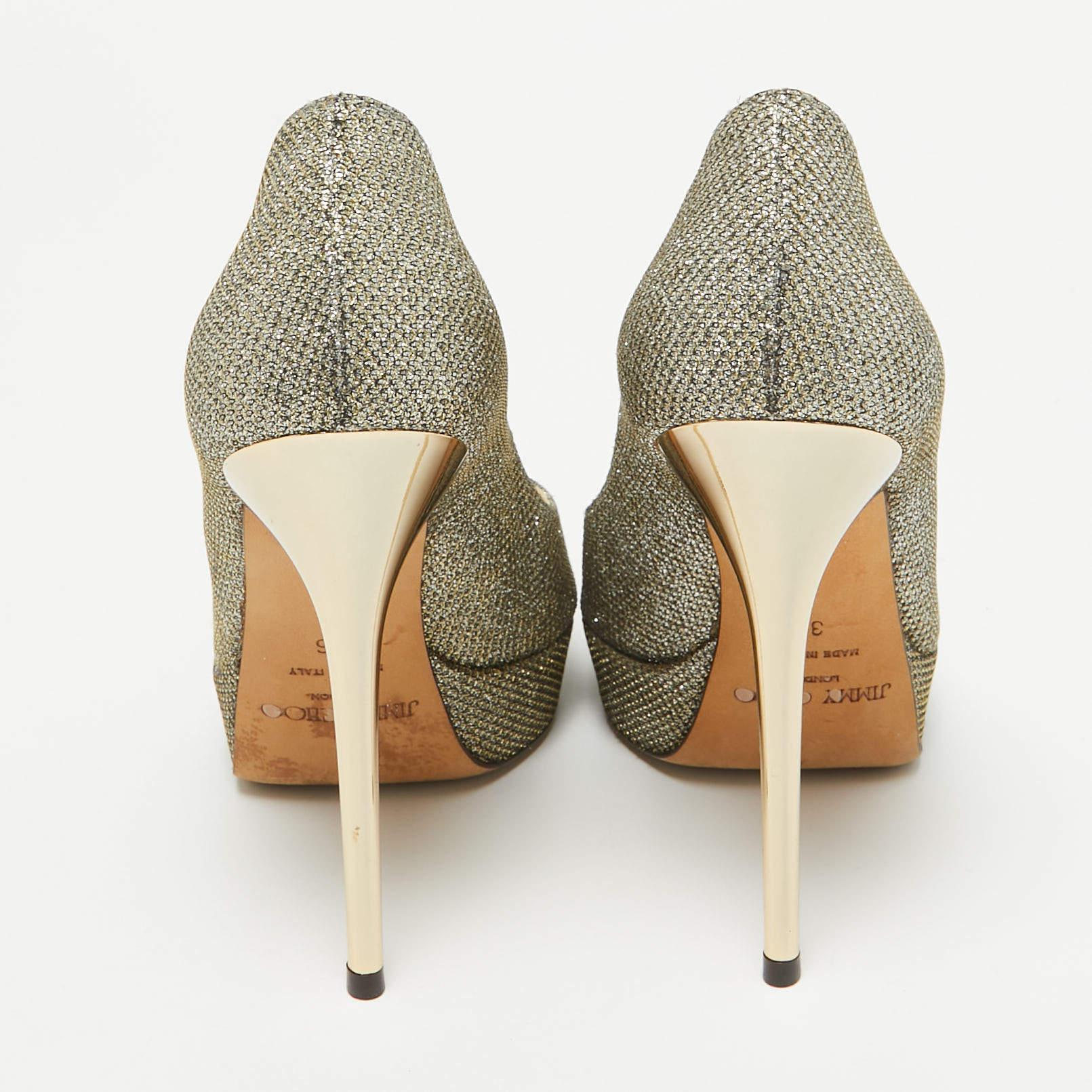 Jimmy Choo - Escarpins Dahlia en tissu lurex métallisé, taille 36 Pour femmes en vente