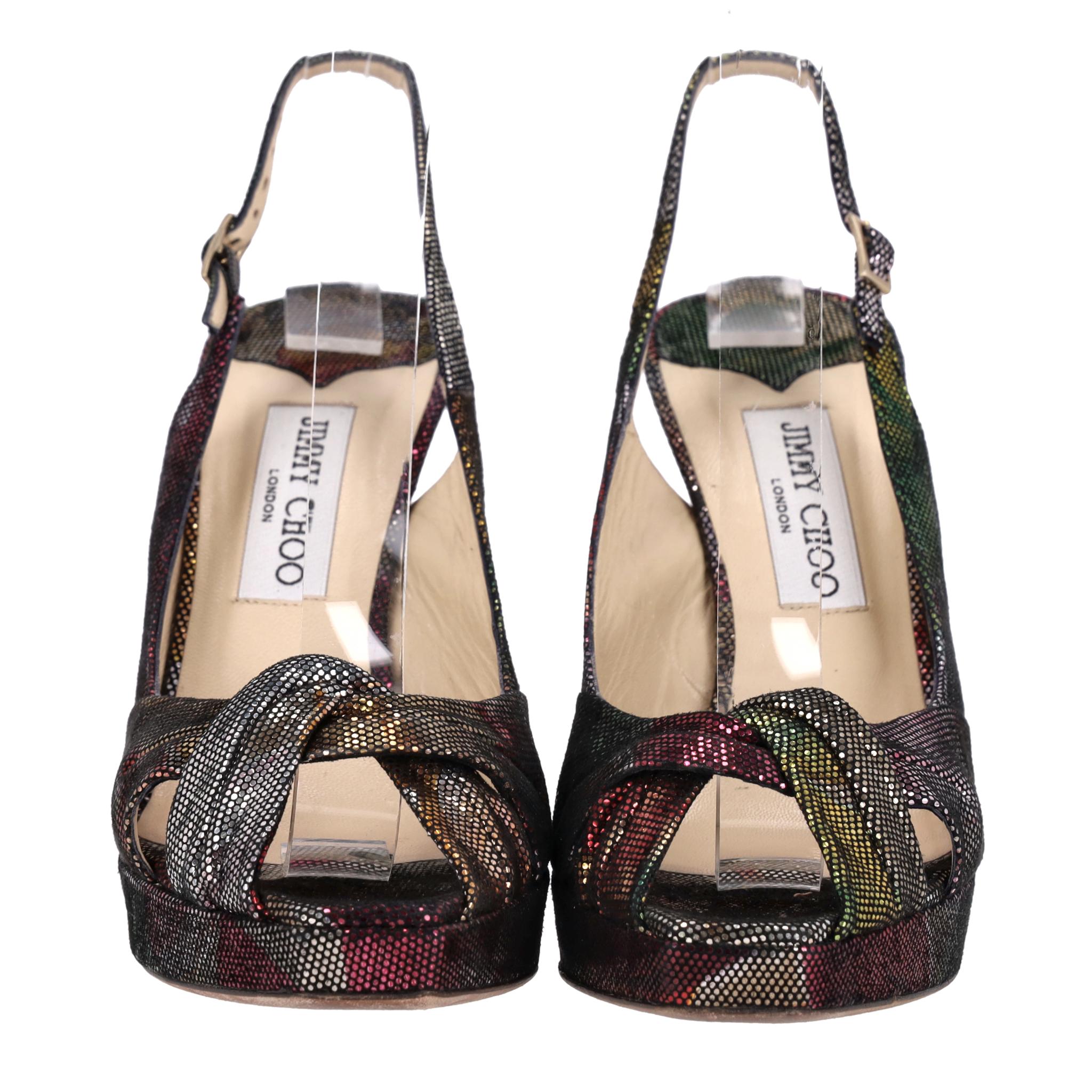 Nero Jimmy Choo - Tacchi a spillo metallizzati in vendita