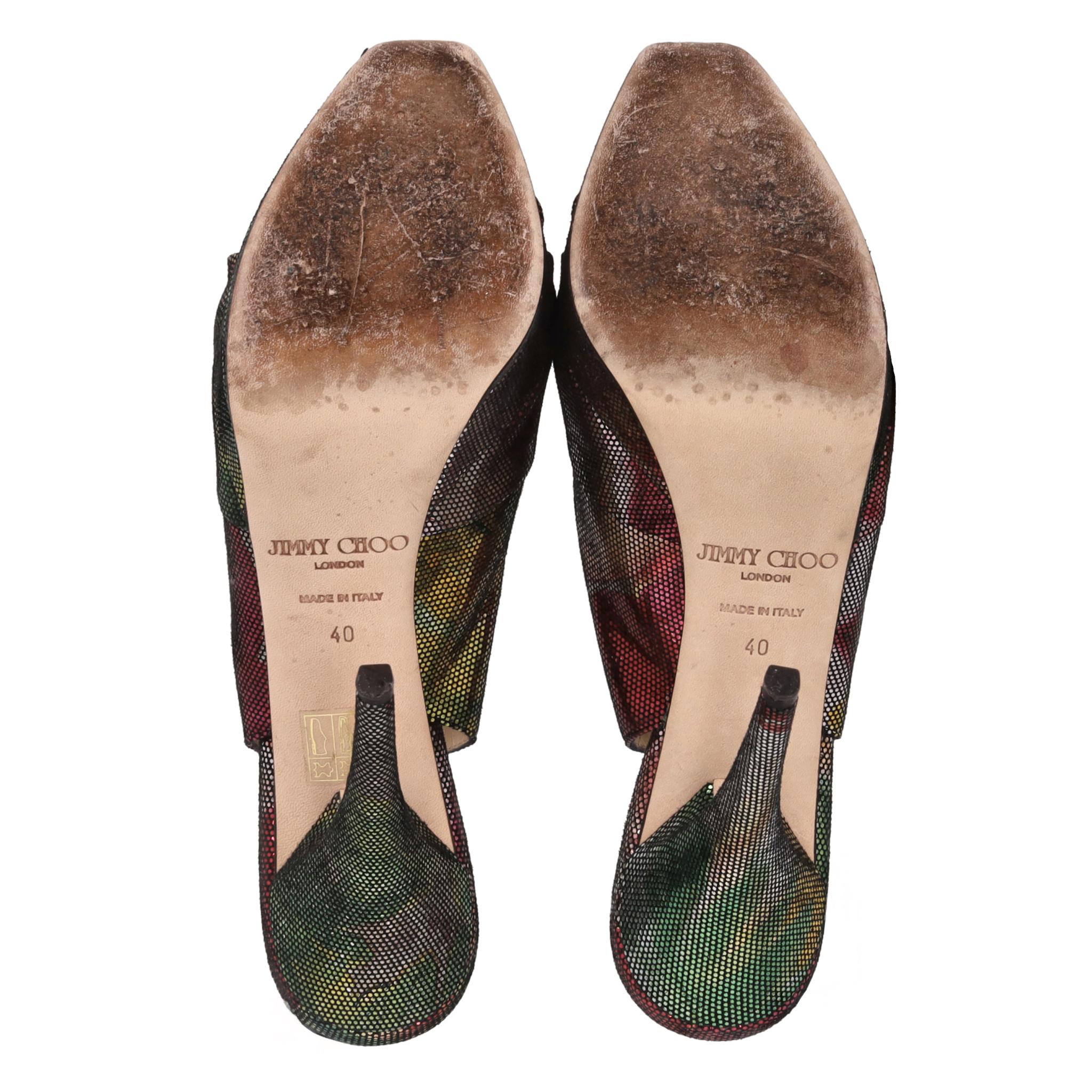 Jimmy Choo - Tacchi a spillo metallizzati in vendita 1