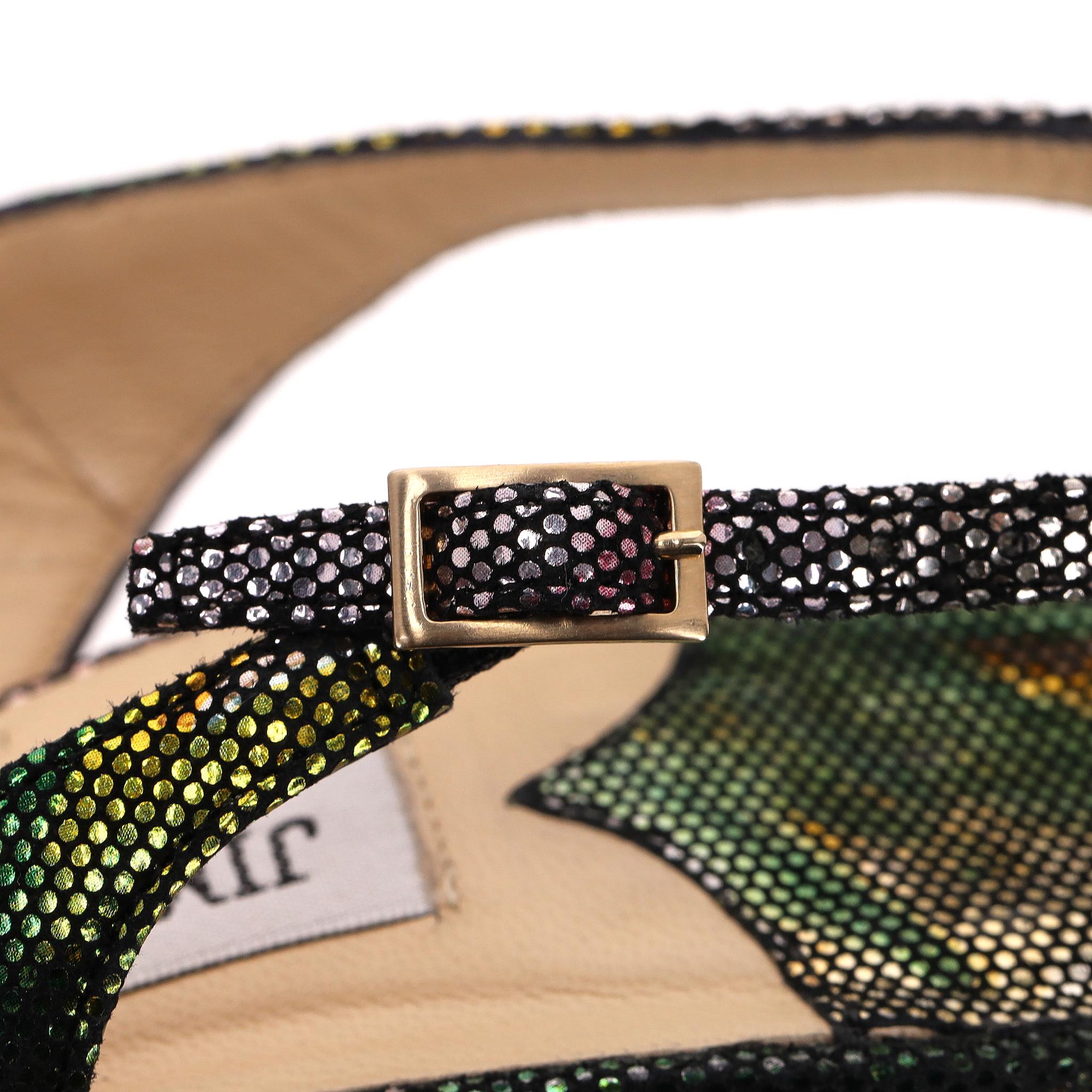 Jimmy Choo - Tacchi a spillo metallizzati in vendita 2