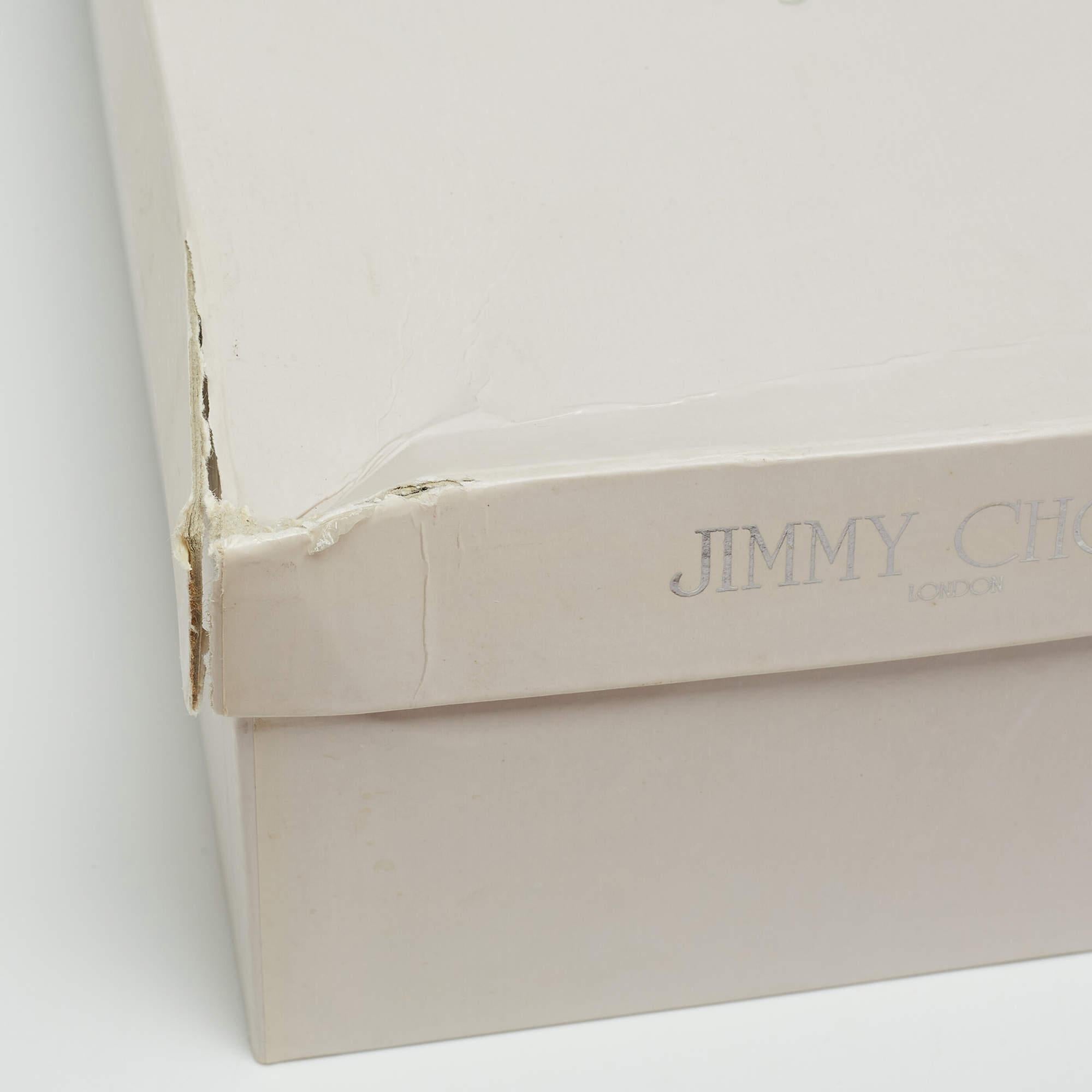 Jimmy Choo Metallic Pink Leather Slingback Sandals Size 37.5 3