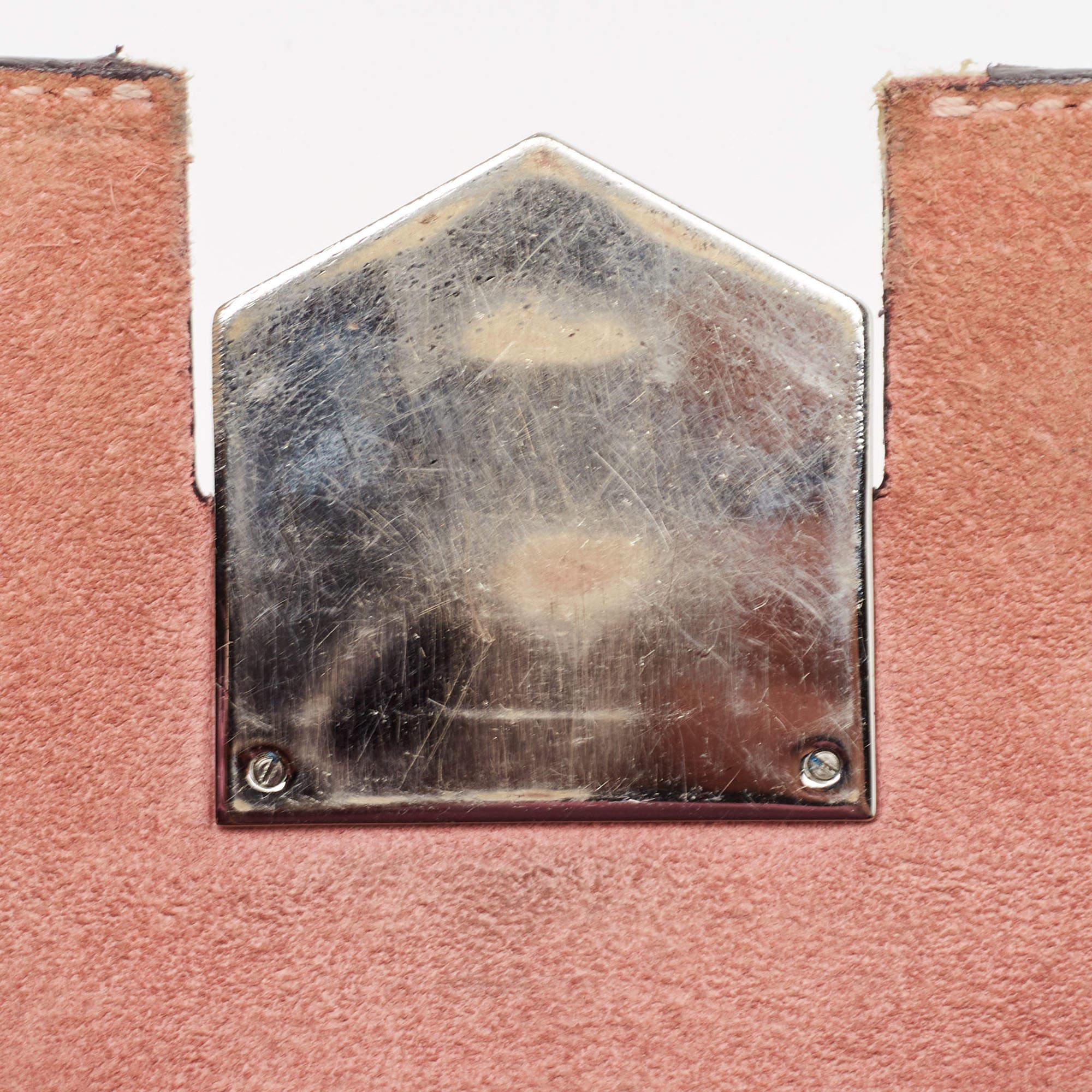 Women's Jimmy Choo Metallic Rose Leather Lockett City Shoulder Bag