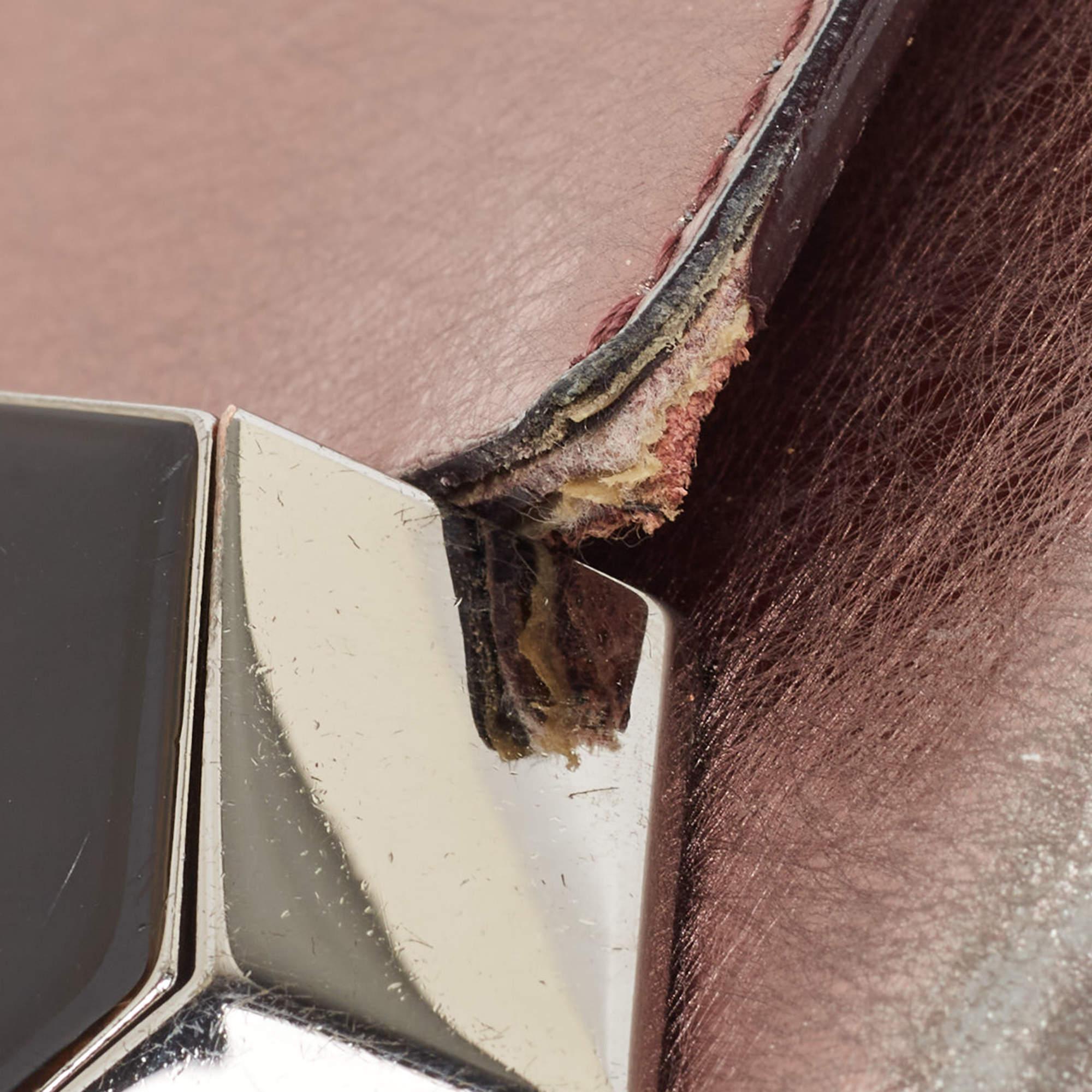 Jimmy Choo Metallic Rose Leather Lockett City Shoulder Bag 2