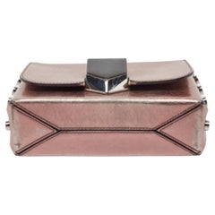 Jimmy Choo Borsa a tracolla Lockett City in pelle rosa metallizzata