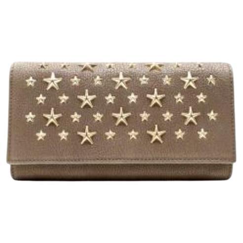 Jimmy Choo Metallic Star Studded Wallet on Chain For Sale