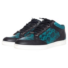Jimmy Choo, Miami metallic snake print sneakers