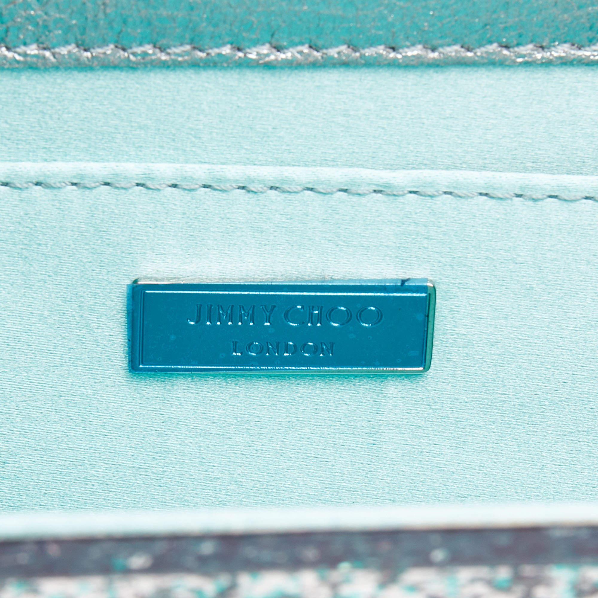 Jimmy Choo Mint Green Acrylic and Leather Candy Chain Clutch 7