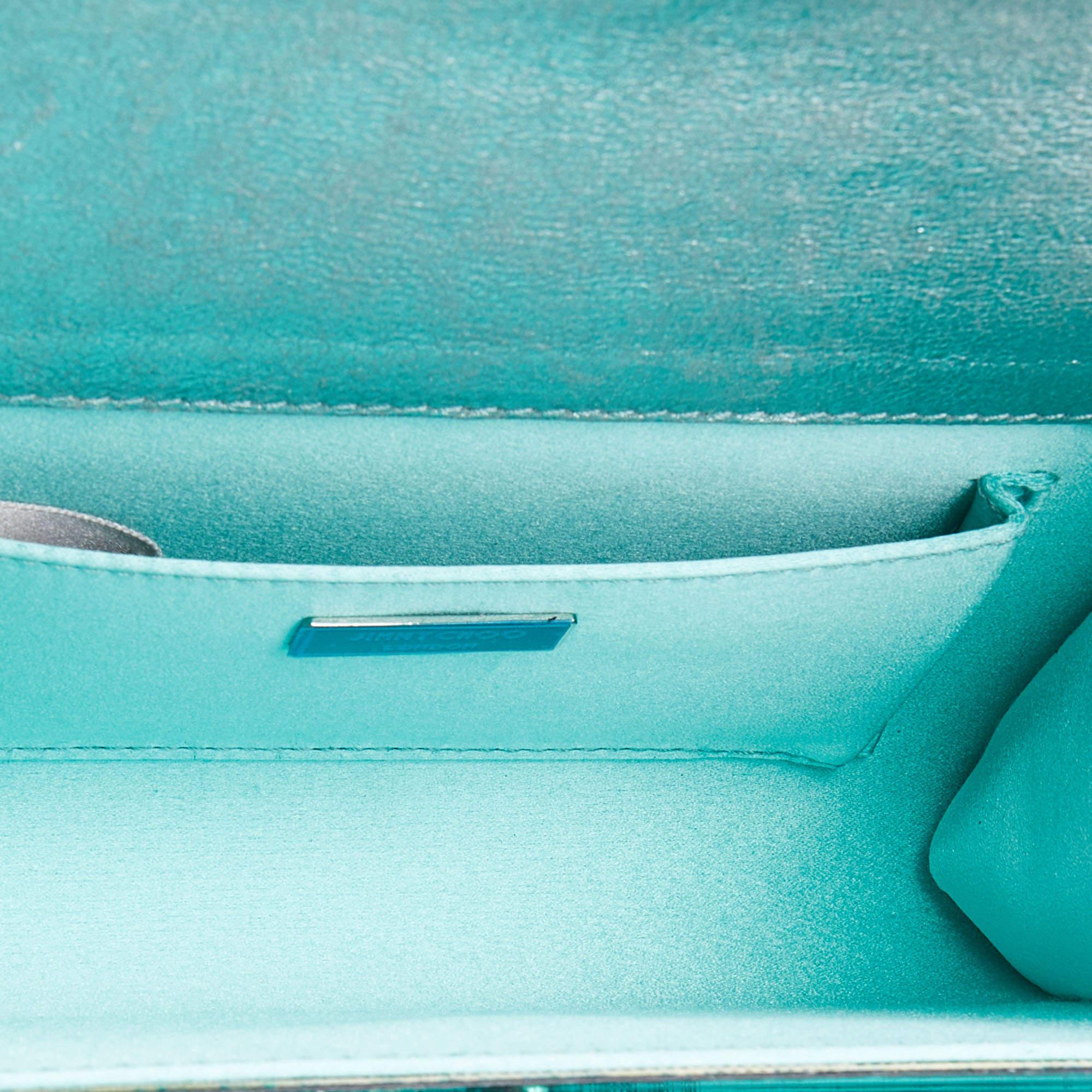 Jimmy Choo Mint Green Acrylic and Leather Candy Chain Clutch 8