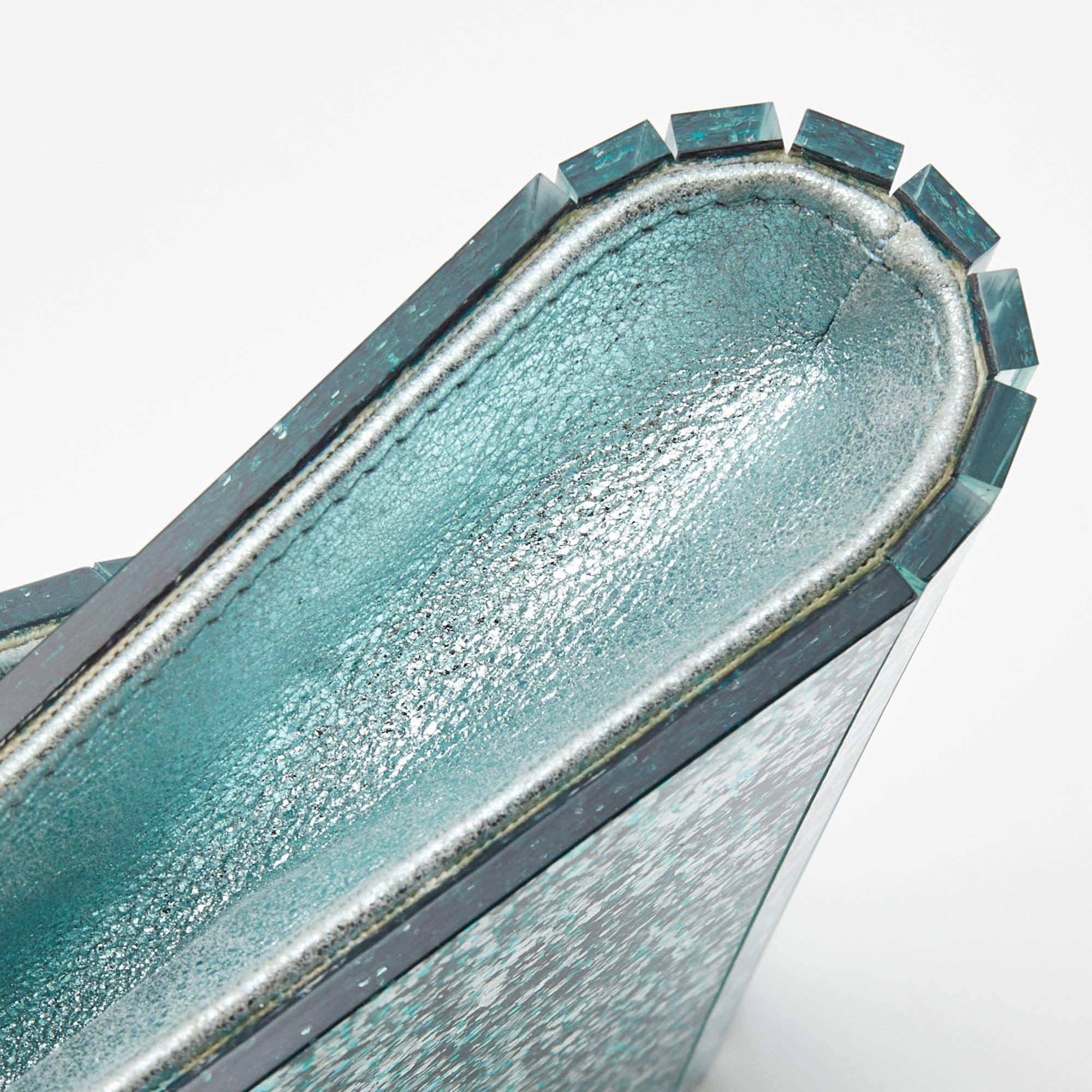 Jimmy Choo Mint Green Acrylic and Leather Candy Chain Clutch 9