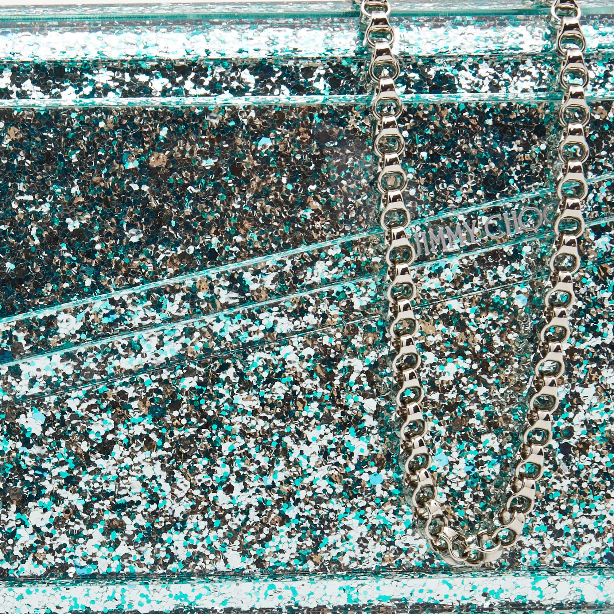 Jimmy Choo Mint Green Acrylic and Leather Candy Chain Clutch 3