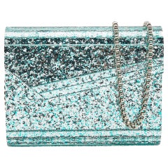 Jimmy Choo Mint Green Acrylic and Leather Candy Chain Clutch