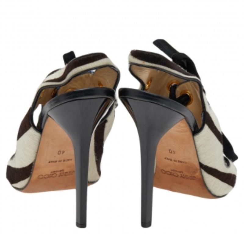 Jimmy Choo - Sandales à lacets multicolores en cuir de veau et python, taille 40 Bon état à Dubai, Al Qouz 2