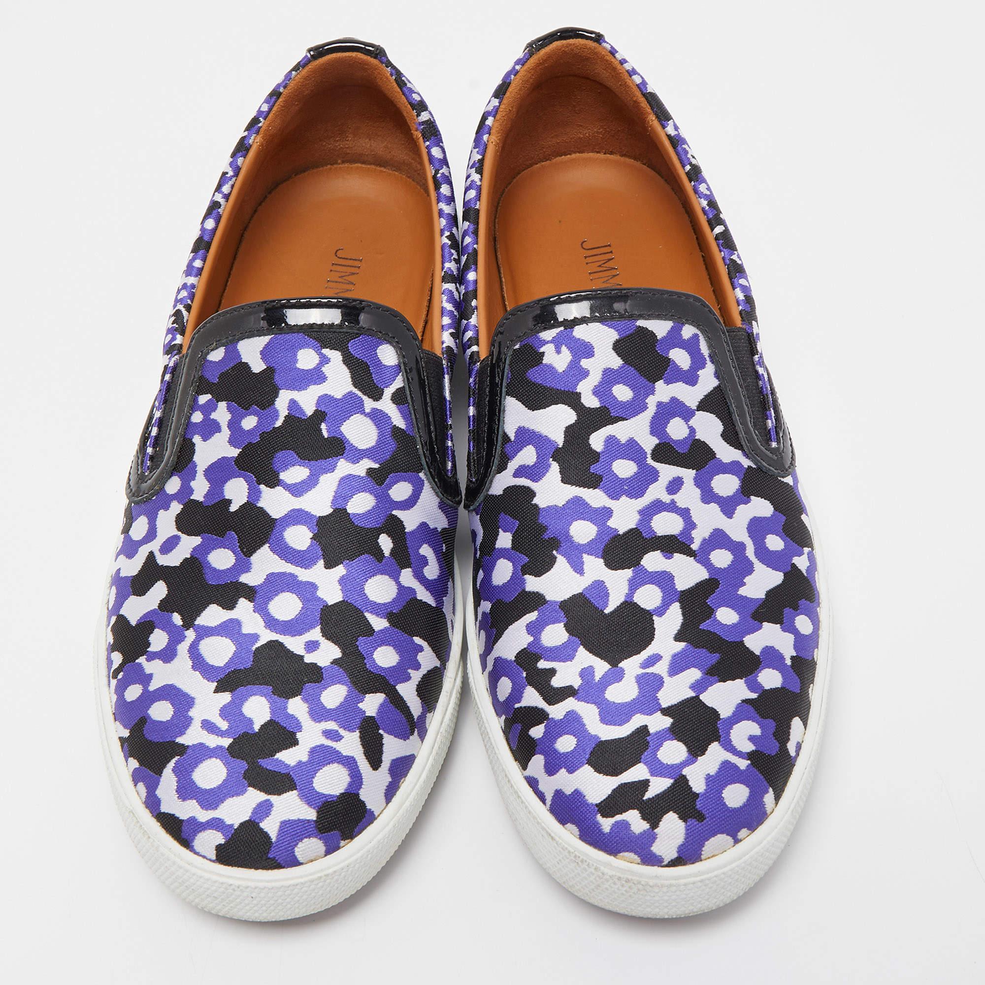 Gris Jimmy Choo baskets à glisssière Demi et Patent multicolores, taille 37,5 en vente