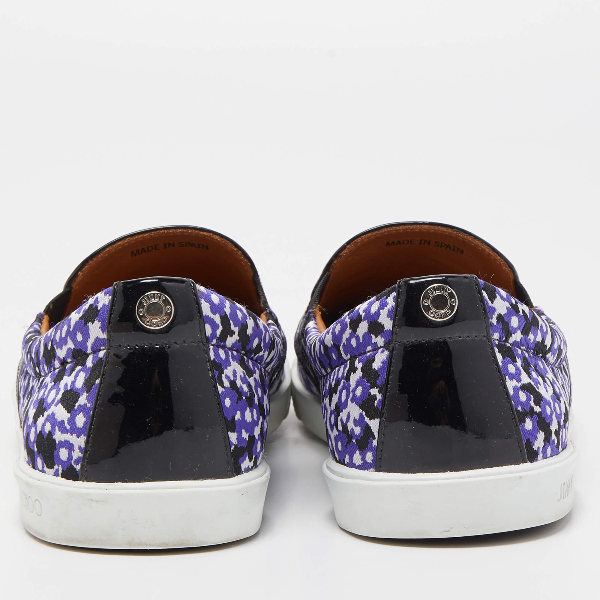 Jimmy Choo baskets à glisssière Demi et Patent multicolores, taille 37,5 Pour femmes en vente