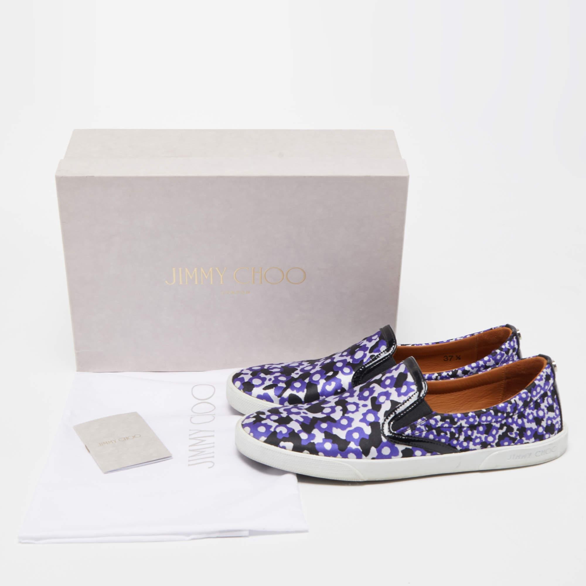 Jimmy Choo baskets à glisssière Demi et Patent multicolores, taille 37,5 en vente 4