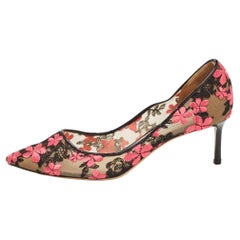 Jimmy Choo Multicolor Lace and Patent Pointed Pumps Size 37.5