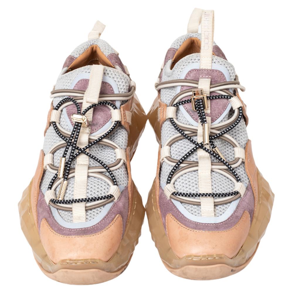 The demand for chunky sneakers shows no signs of slowing down, and Jimmy Choo's Diamond Trail pair is the perfect way to tap into the trend. Inspired by hiking boots, they've been made in Italy from mesh, leather, and suede and decorated with