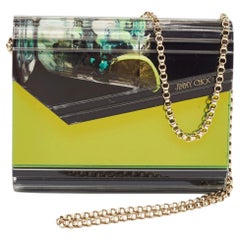 Used Jimmy Choo Multicolor Printed Acrylic Candy Clutch